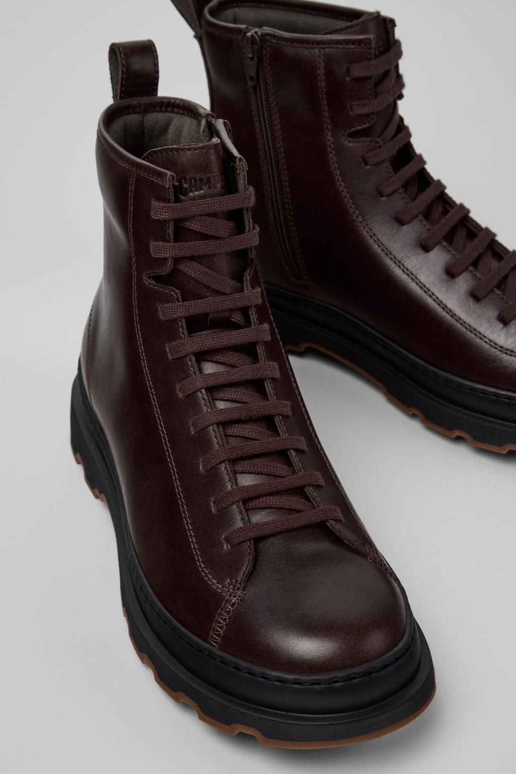 캠퍼 브라운 레이스업 남성 부츠 Brutus K300533-002 BROWN - 상세 이미지 2