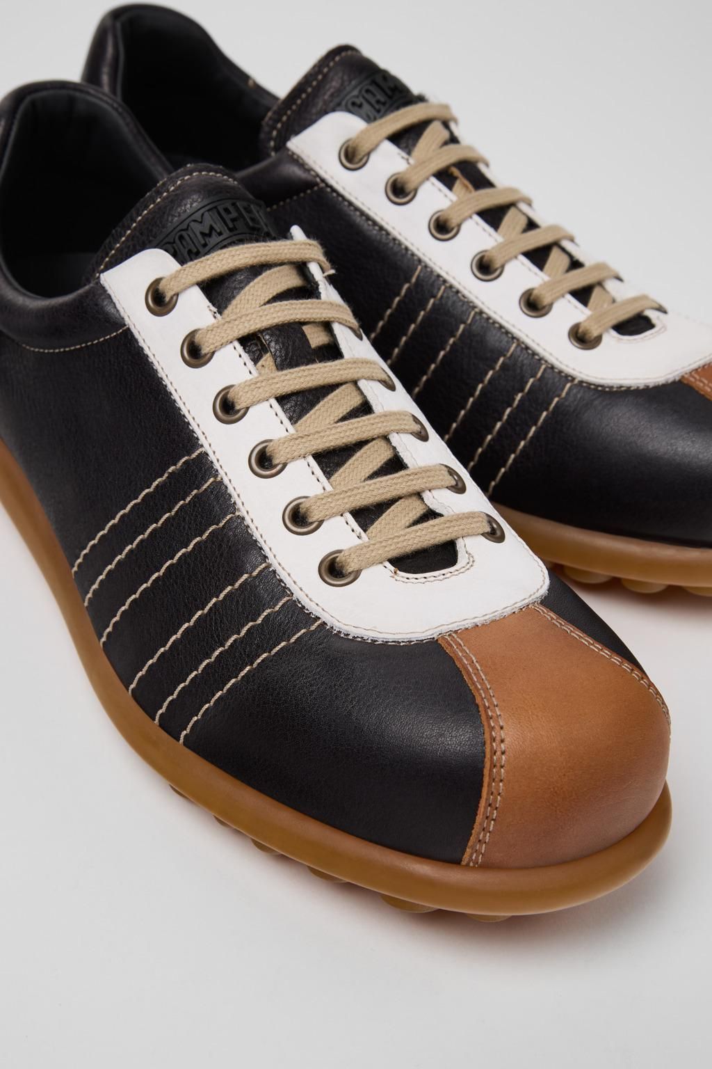 캠퍼 멀티컬러 아이코닉 레더 스니커즈 Pelotas K101018-001 BLACK 이미지 6
