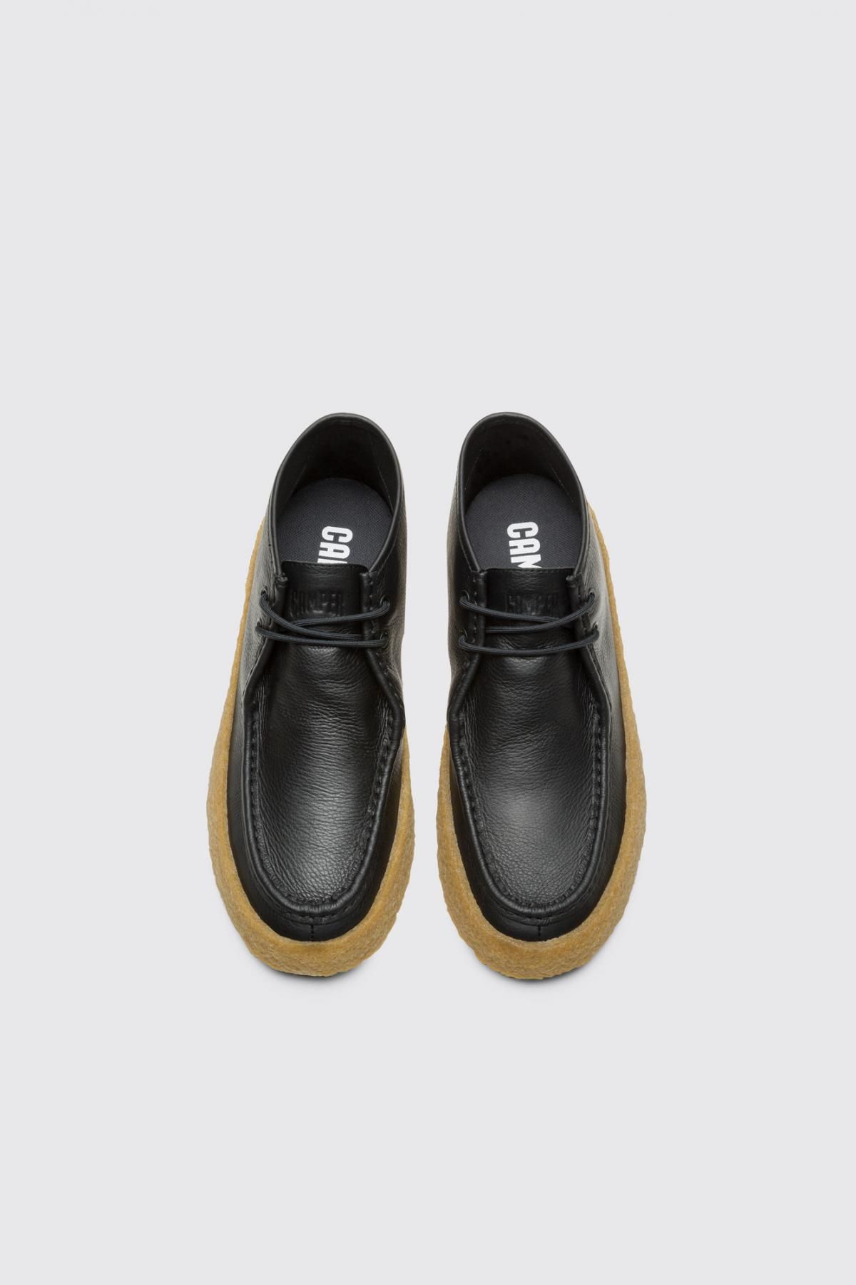 캠퍼 캐주얼 블랙 레더 앵클부츠 Bark K300363-002 BLACK - 상세 이미지 4