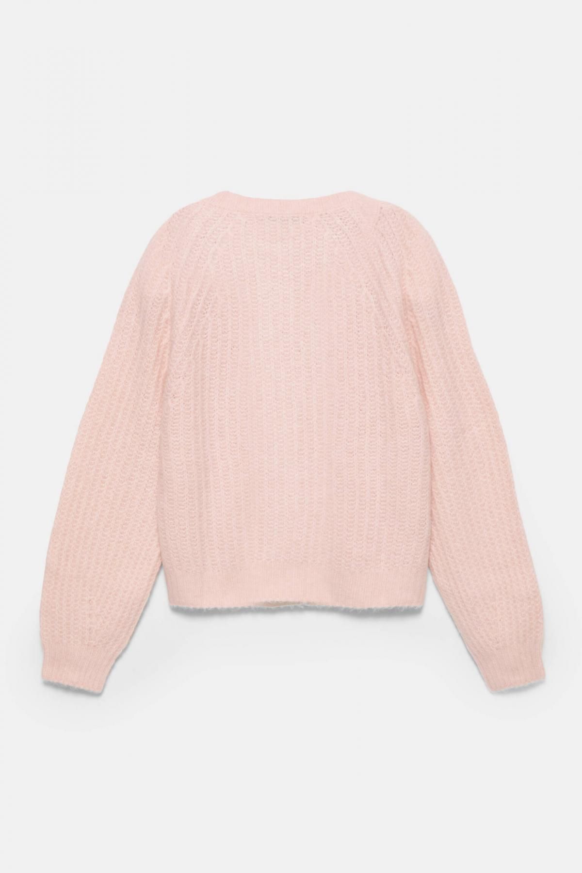 풀앤베어 소프트 라운드넥 울 알파카 니트 가디건 7553/402 ROSE PINK 이미지 7