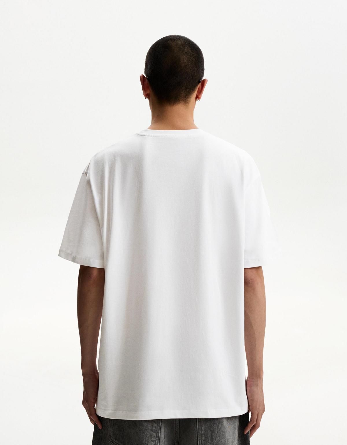 버쉬카 프린트 오버핏 반팔 티셔츠 2353/859 WHITE - 상세 이미지 2