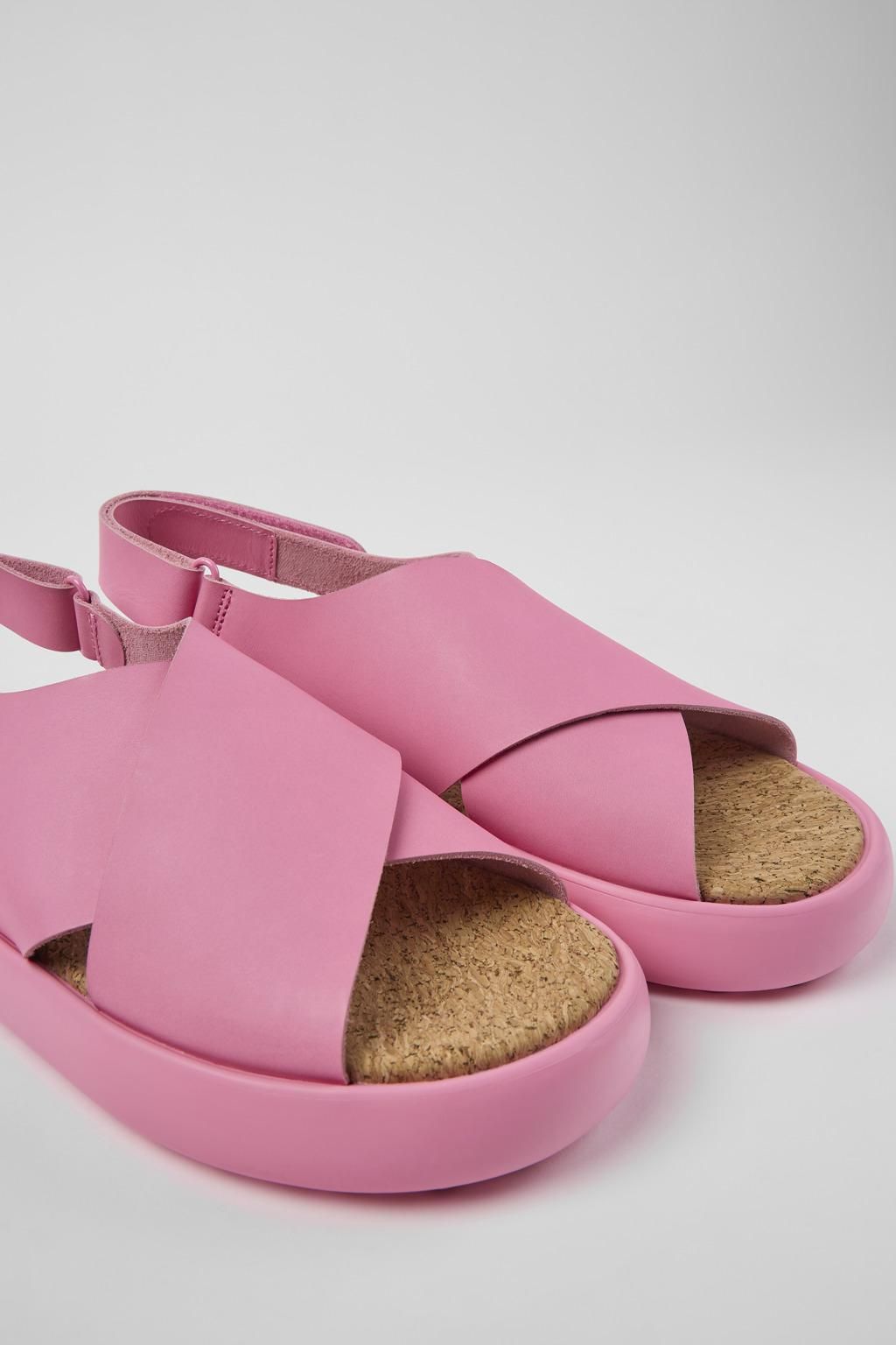 캠퍼 핑크 레더 남성 샌들 Pelotas Flota K100897-002 PINK - 상세 이미지 2