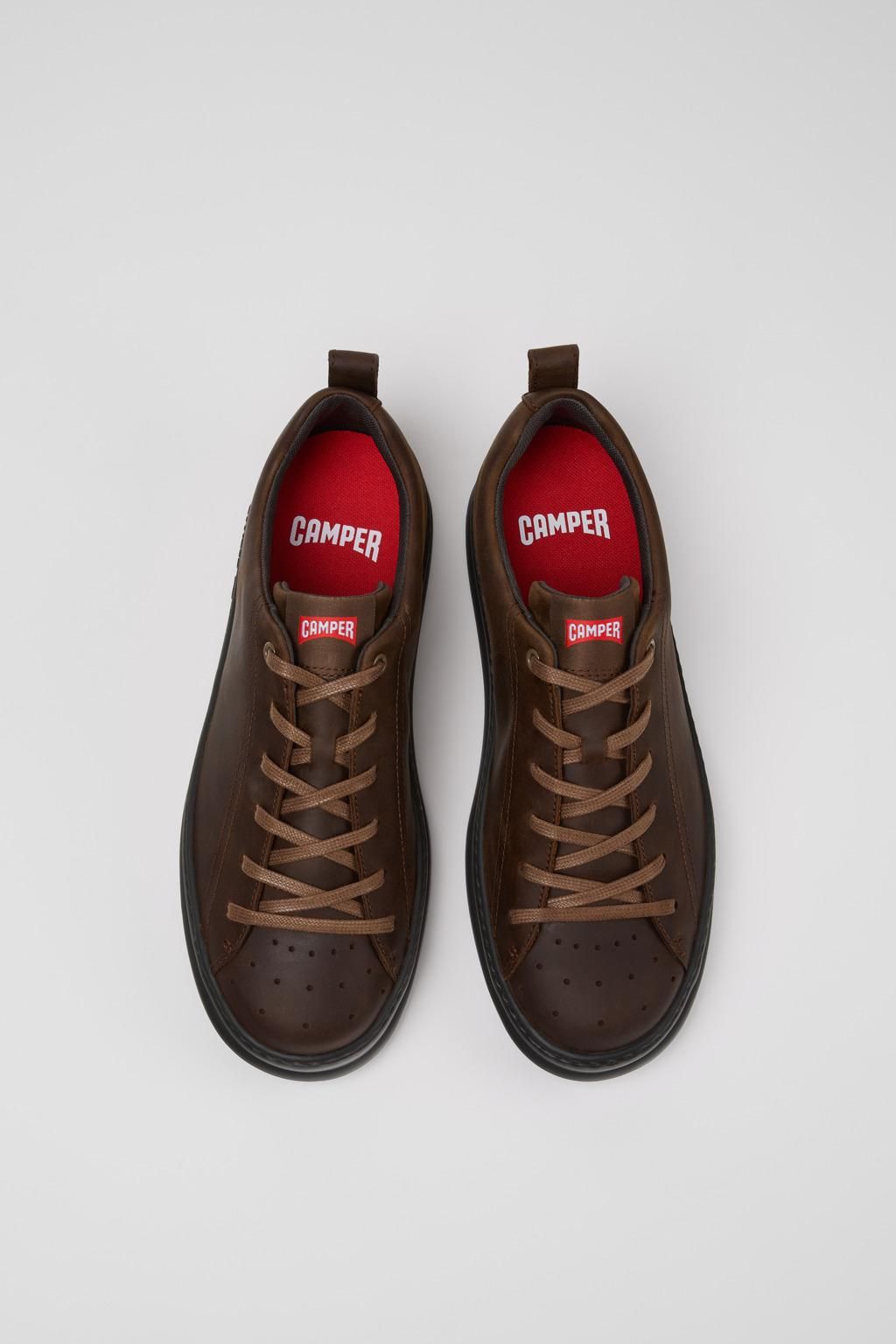 캠퍼 레트로 누벅 브라운 스니커즈 Runner K100226-155 BROWN - 상세 이미지 4