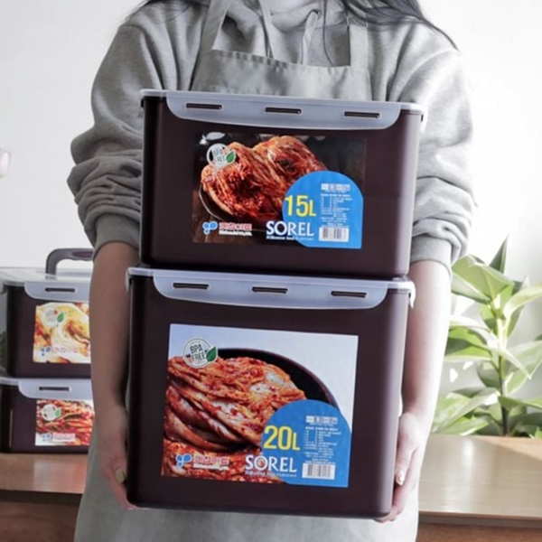 대용량 김치 밀폐 용기 김치냉장고 김치 보관 용기 직사각형 - 상품 이미지