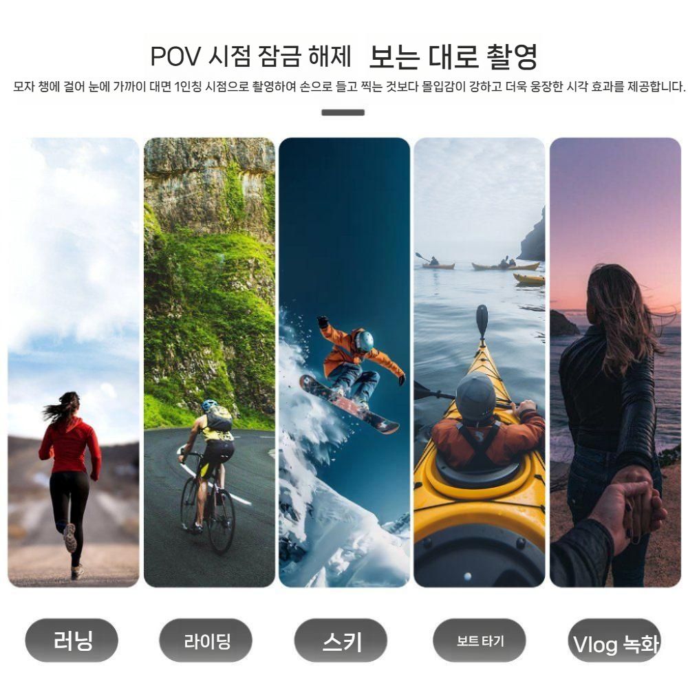 DJI 오즈모 나노 후드 모자 고정 클립 1인칭 캡 헤드 마운트 - 상세 이미지 3