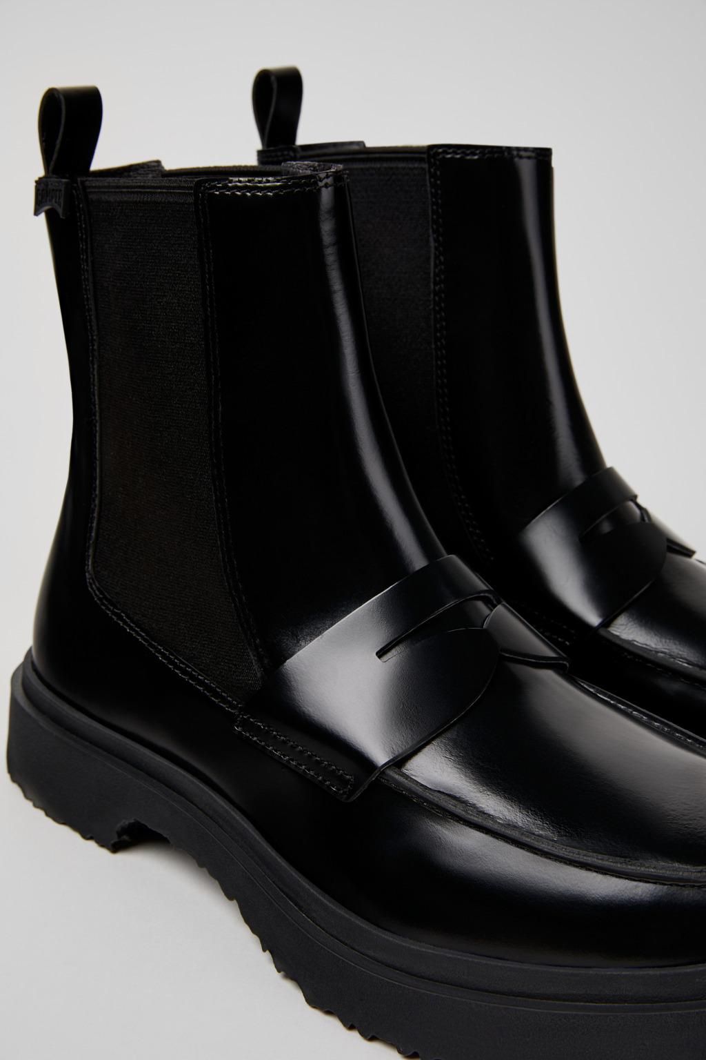 캠퍼 프리미엄 블랙 레더 부츠 Walden K300474-001 BLACK - 상세 이미지 2
