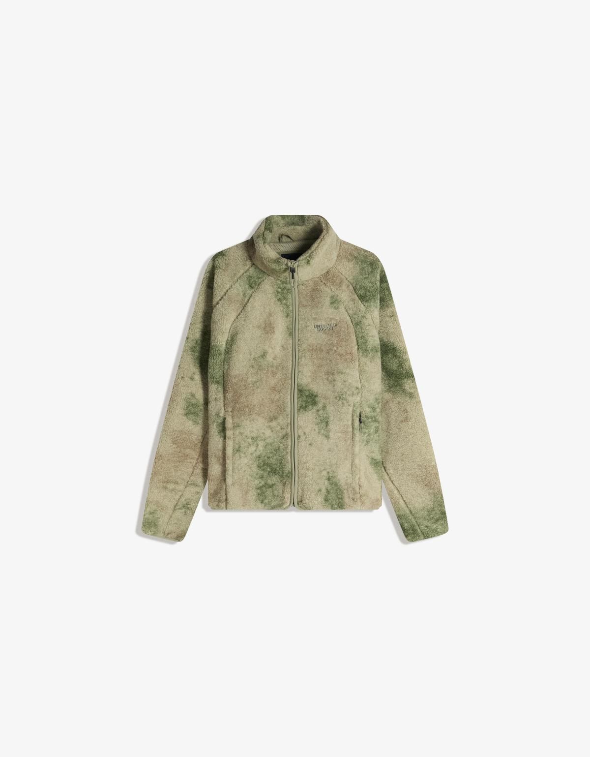 버쉬카 카모플라주 페이크 퍼 집업 재킷 6807/759 KHAKI - 메인 이미지