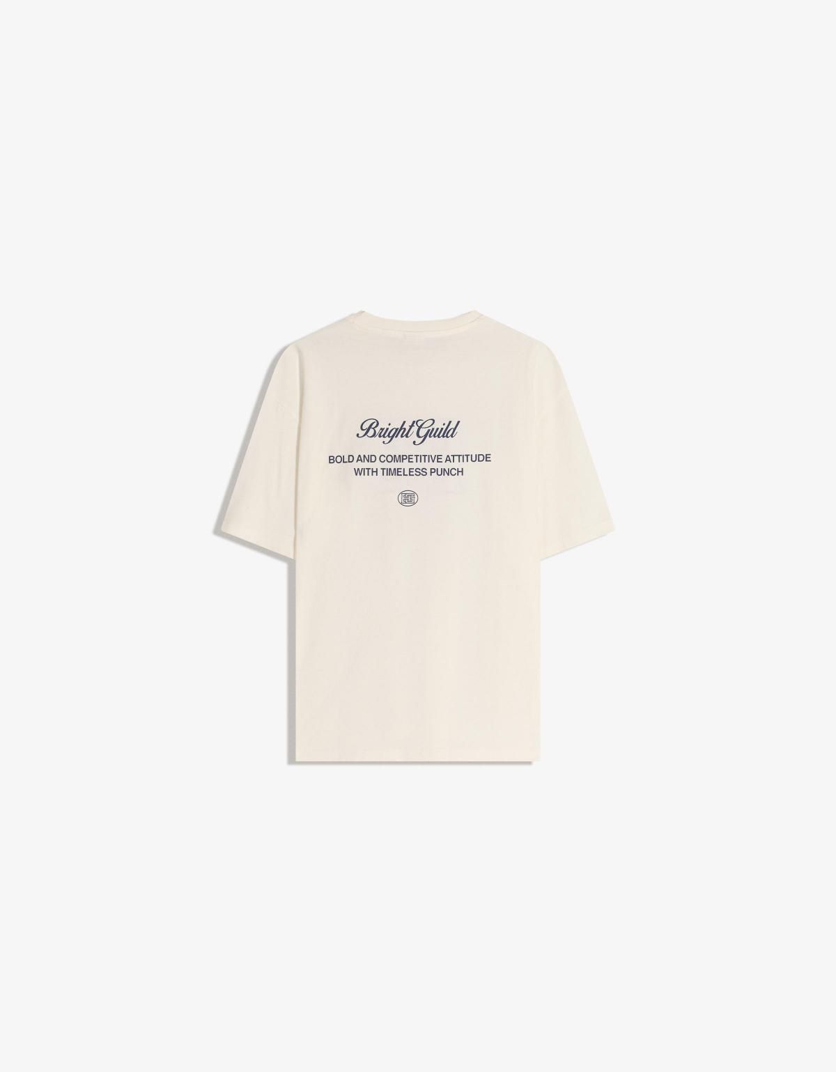 버쉬카 프린트 라운드넥 반팔 티셔츠 8097/696 OFF WHITE - 상세 이미지 2