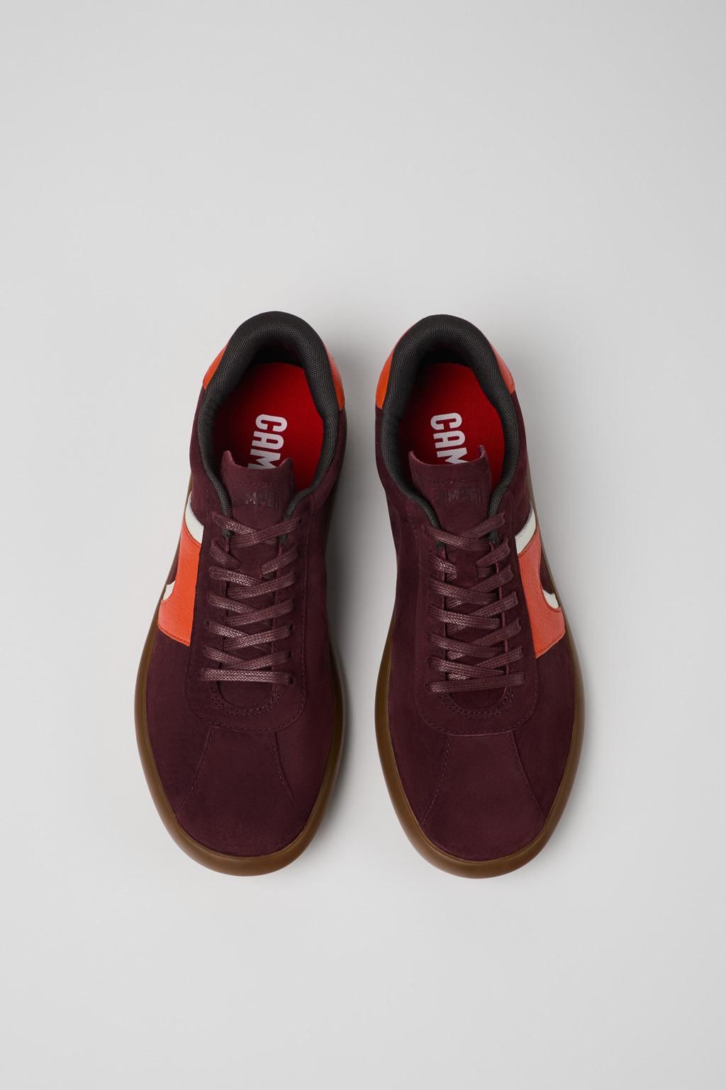 캠퍼 버건디 남성 스니커즈 Pelotas Soller K100937-008 BURGUNDY - 상세 이미지 4