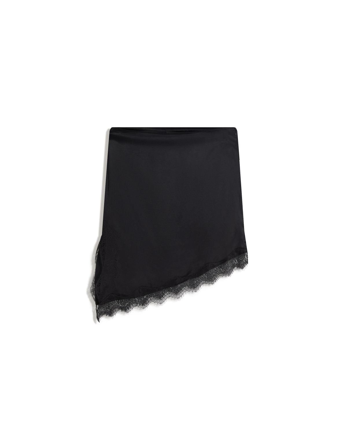 버쉬카 레이스 새틴 미니 스커트 6099/172 BLACK - 상품 이미지