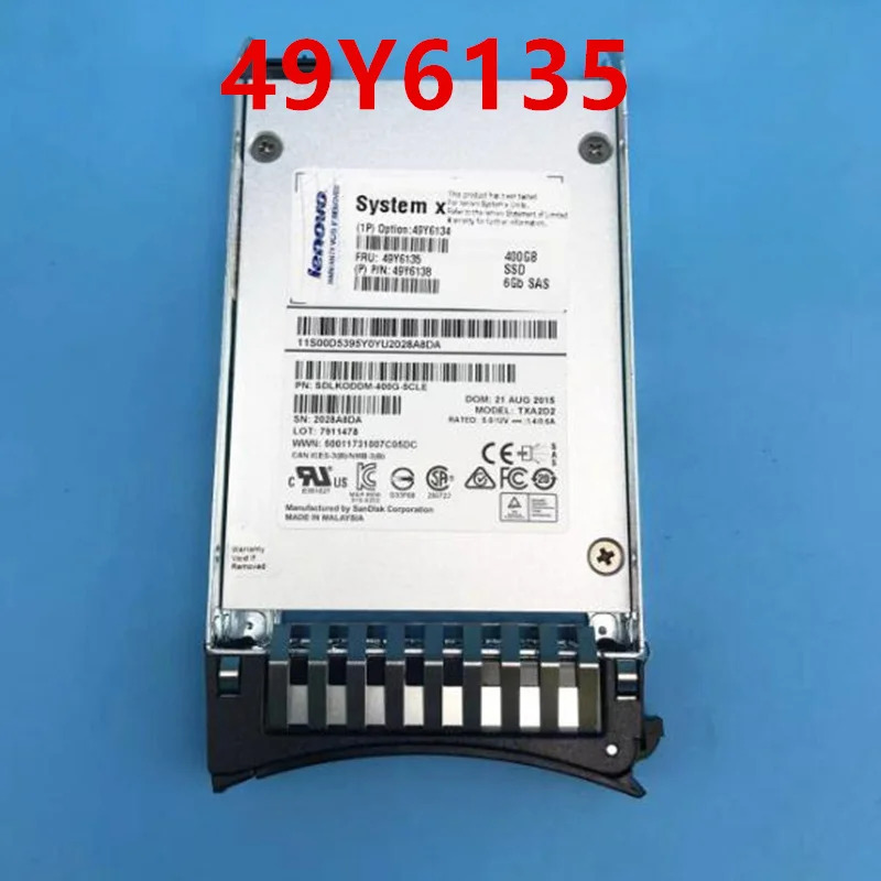 IBM X3650M4 오리지널 솔리드 스테이트 드라이브 SAS SSD 49Y6134 49Y6135 49Y6138 400GB 2.5 인치 신