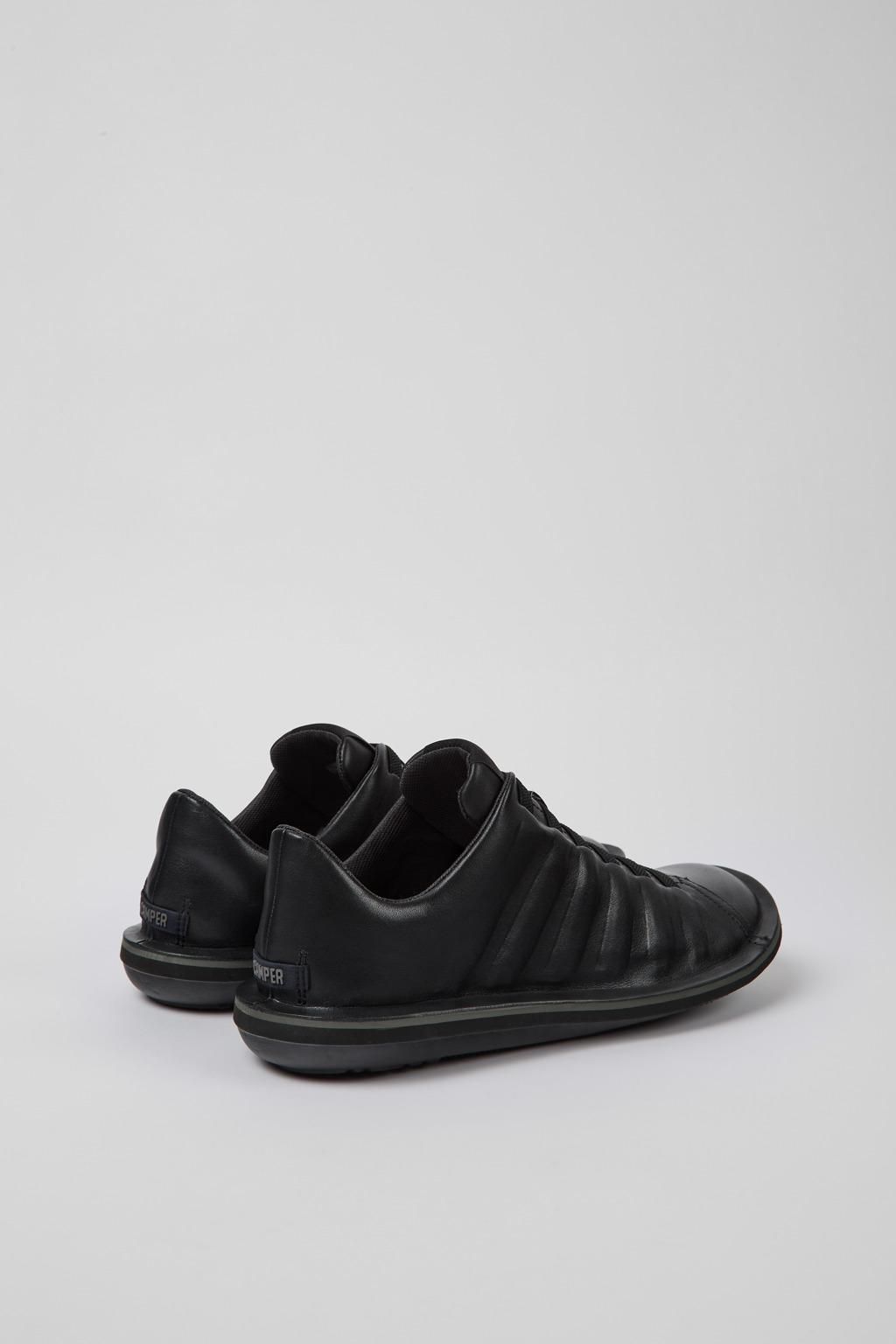 캠퍼 경량 블랙 레더 남성 스니커즈 Beetle 18751-048 BLACK - 상세 이미지 3