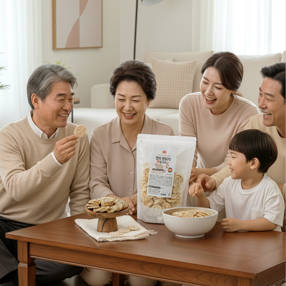 푸드라잇 현미뻥튀기 쌀과자 미니 현미뻥 아기 뻥과자 3봉 - 상세 이미지 3