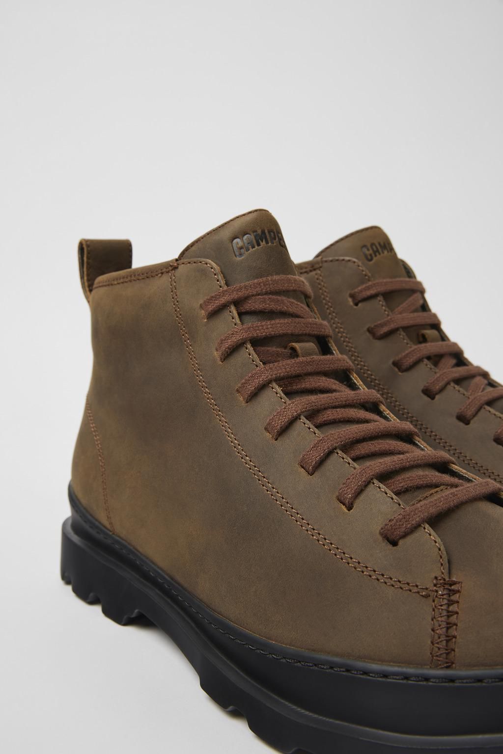 캠퍼 브라운 누벅 앵클부츠 남성 Brutus K300444-006 BROWN - 상세 이미지 2