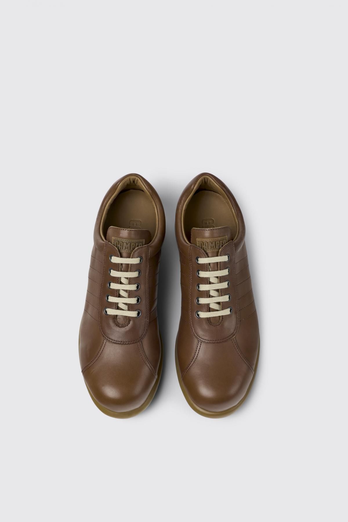 캠퍼 레트로 컴포트 브라운 레더 스니커즈 Pelotas 16002-328 BROWN - 상세 이미지 4