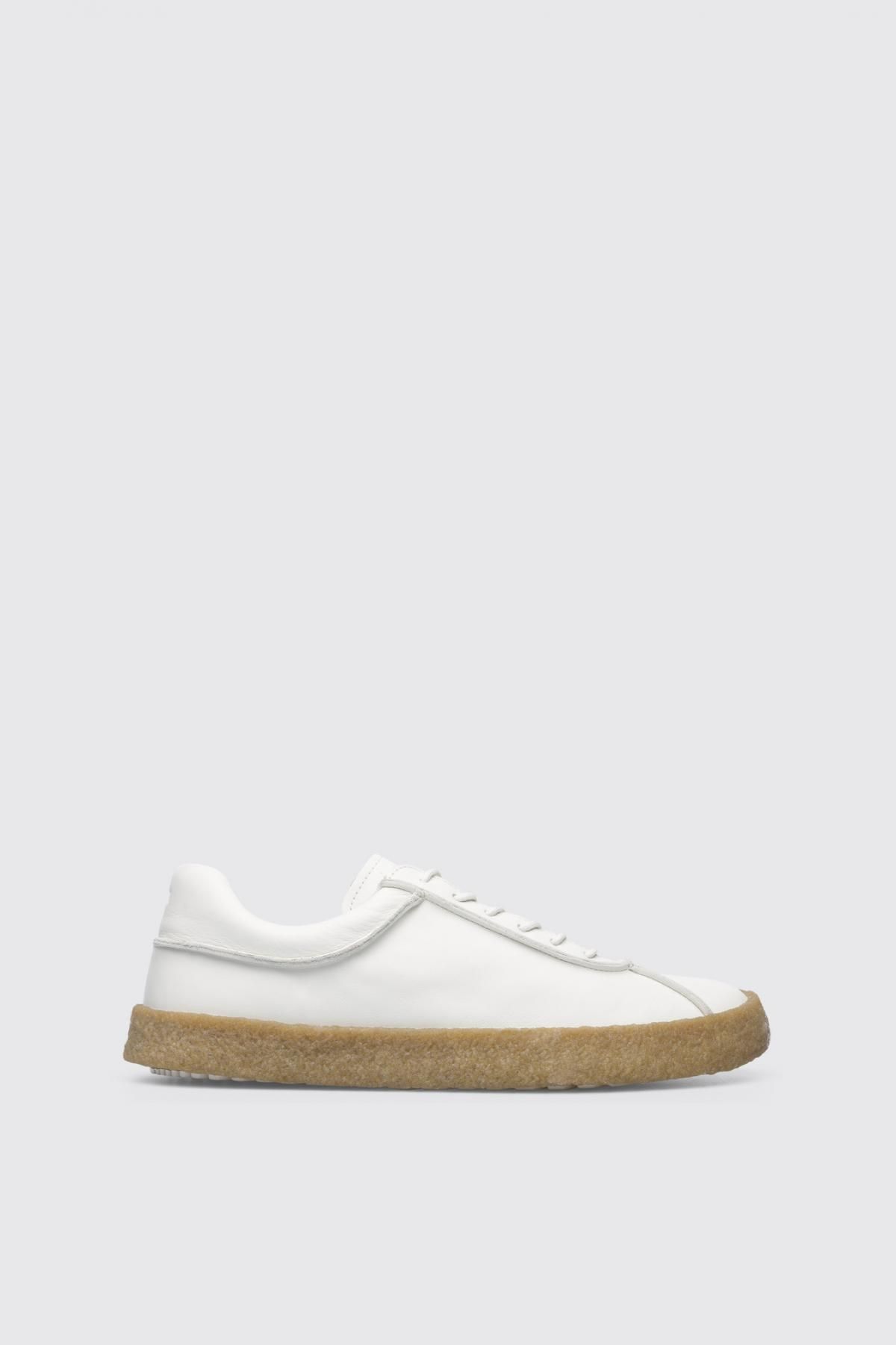 캠퍼 미니멀 레더 스니커즈 화이트 Bark K100636-005 WHITE - 메인 이미지