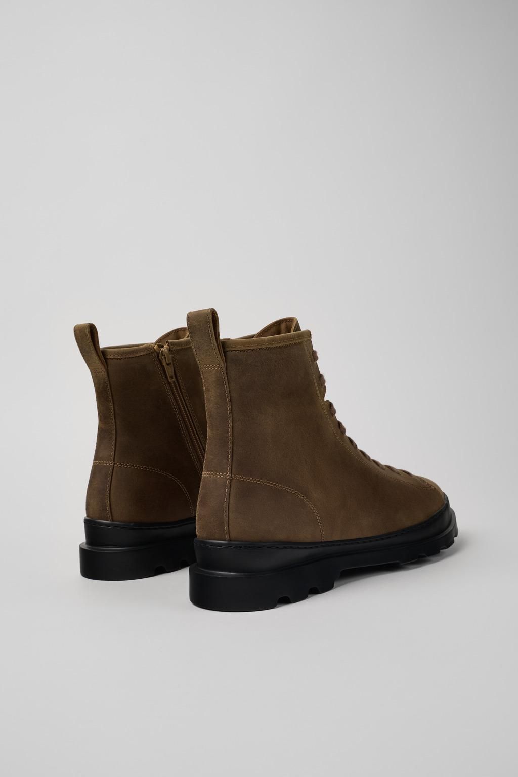캠퍼 레이스업 누벅 미들 부츠 브라운 Brutus K300245-038 BROWN - 상세 이미지 3