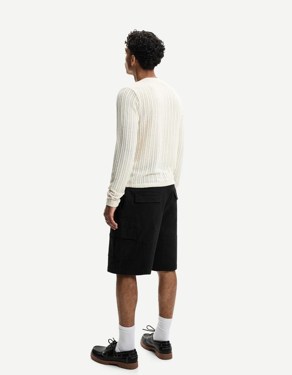 버쉬카 카고 테크니컬 블랙 버뮤다 반바지 8433/665 BLACK - 상세 이미지 3