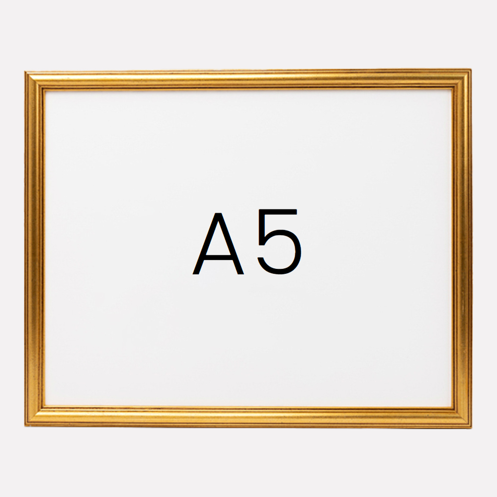 앤디크라인 원목액자 웨딩액자 우드 아크릴 프레임 스튜디오 틀 제작 A5 148x210mm, 골드 - 메인 이미지