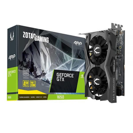 [해외]ZOTAC 게이밍 지포스 GTX 1650 AMP 코어 4GB GDDR6 128비트 그래픽 카드, 슈퍼 컴팩트, ZT-T16520J-10L