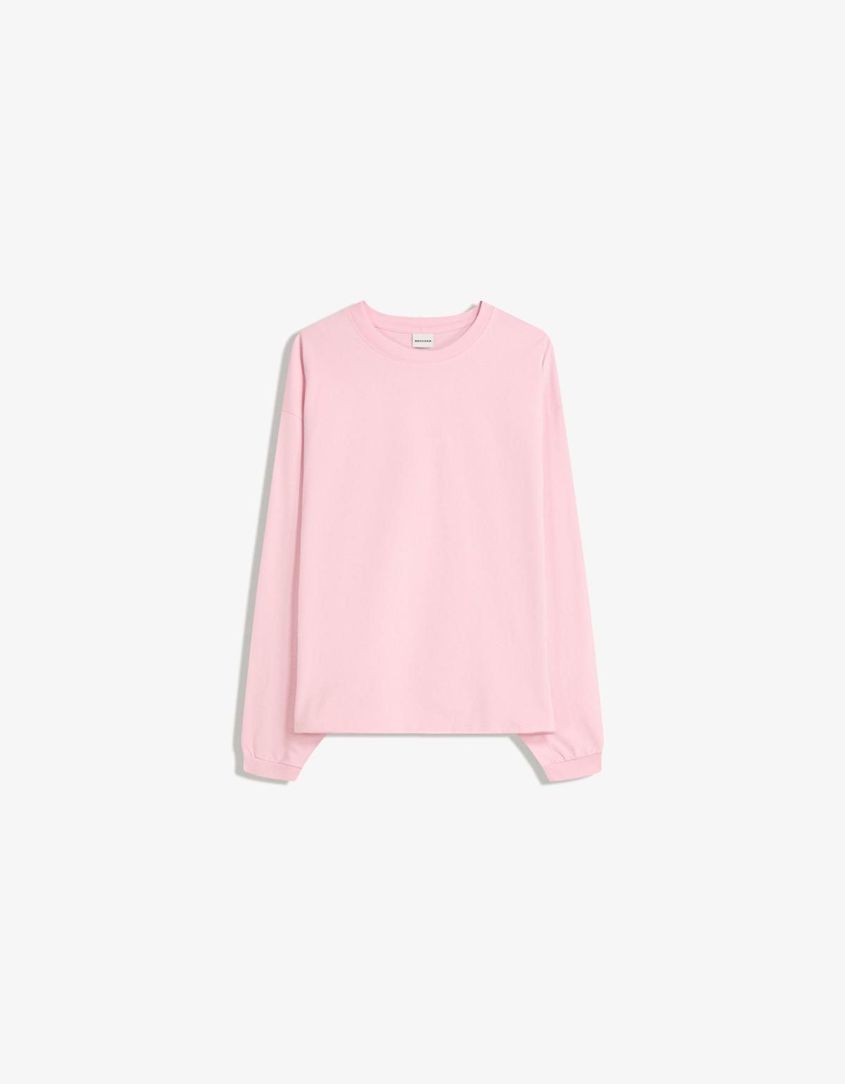 버쉬카 페일핑크 박시핏 긴팔 티셔츠 8082/116 PINK - 상세 이미지 3