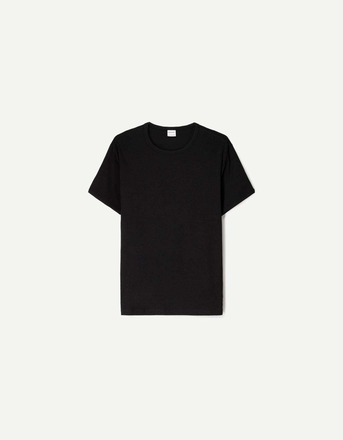 버쉬카 리브드 반팔 티셔츠 2813/152 BLACK - 상품 이미지