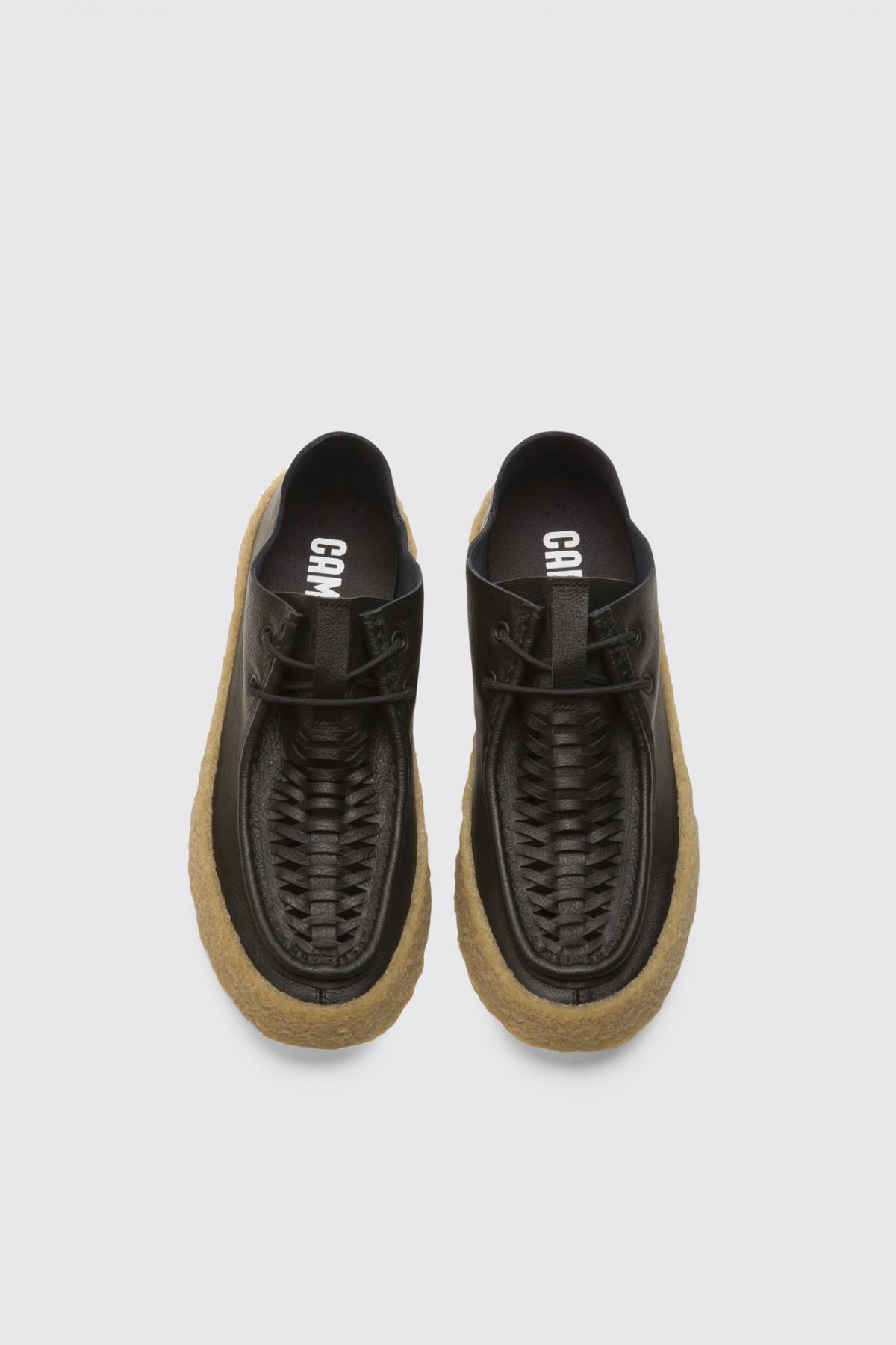 캠퍼 미니멀 레더 캐주얼 스니커즈 Bark K100685-001 BLACK - 상세 이미지 4