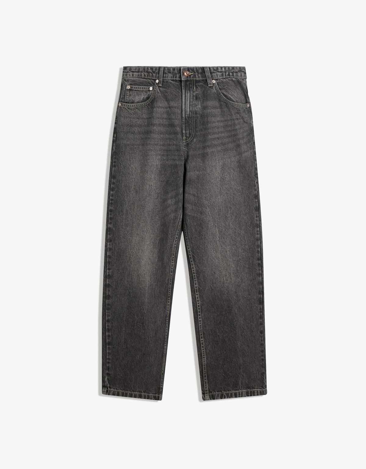 버쉬카 스트리트 와이드핏 배기 데님 팬츠 5330/335 DARK GREY - 상세 이미지 5