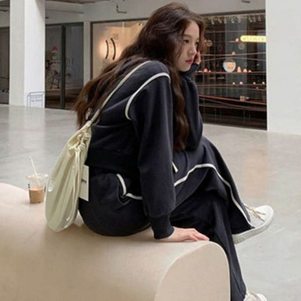 루즈핏 여성 트레이닝 세트 상하의 여성 트레이닝 바지 편안한 - 상품 이미지