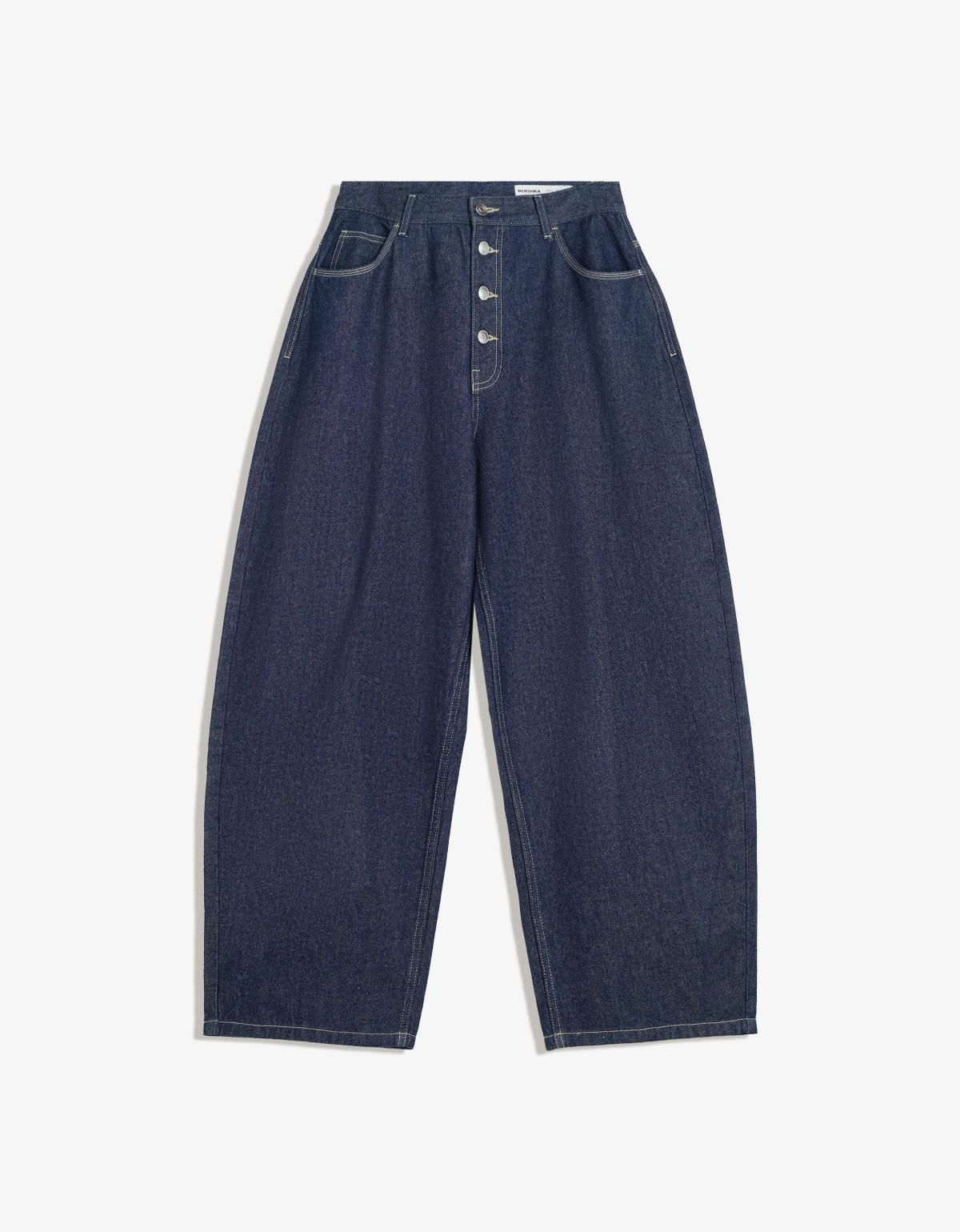 버쉬카 와이드핏 데님 배럴 진 5348/534 NAVY - 상세 이미지 4