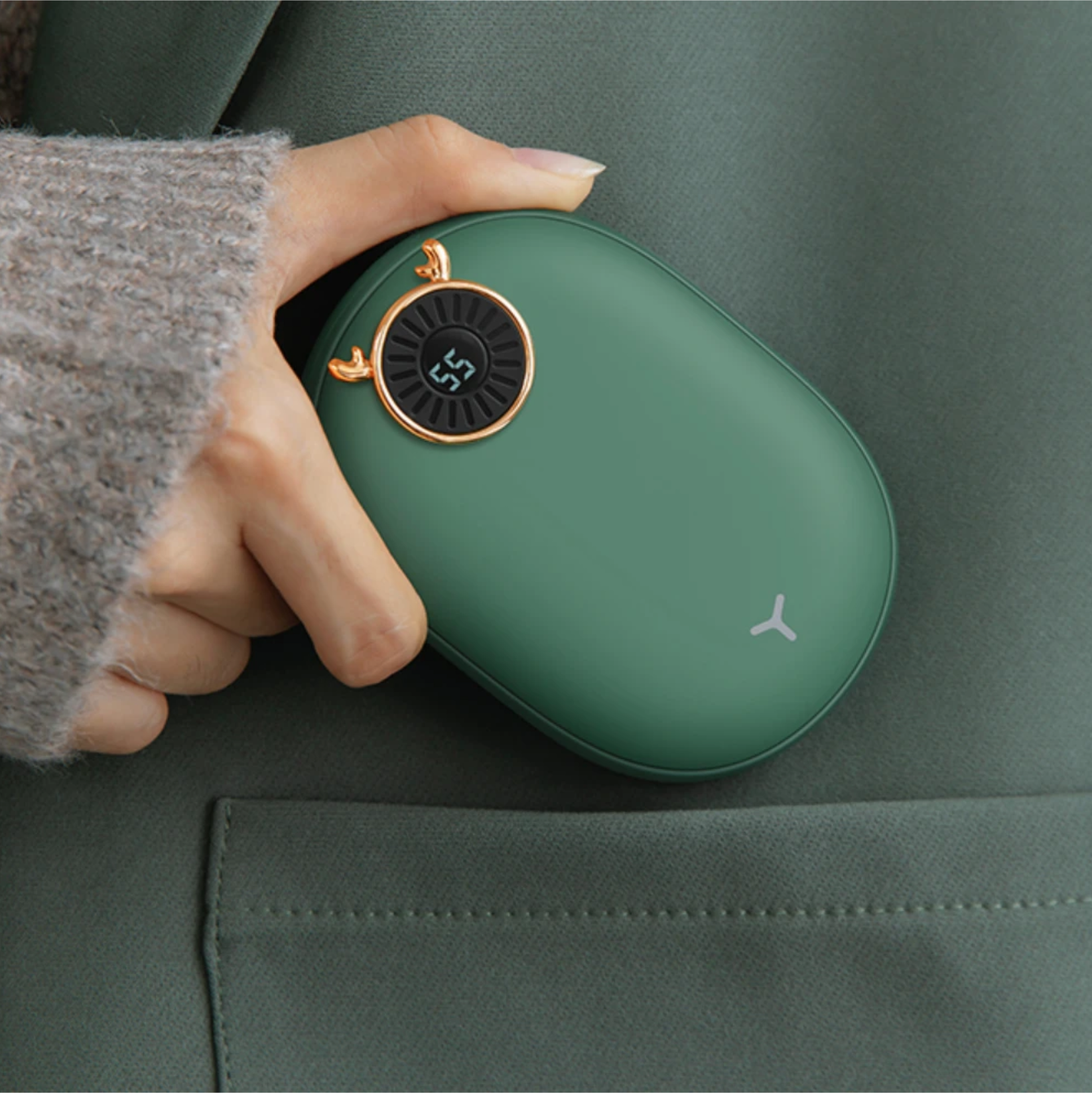 레트로 디자인 충전식 손난로 핸드워머 핫팩 USB C타입 전자 전기 미니 대용량 보조배터리 - 상세 이미지 3