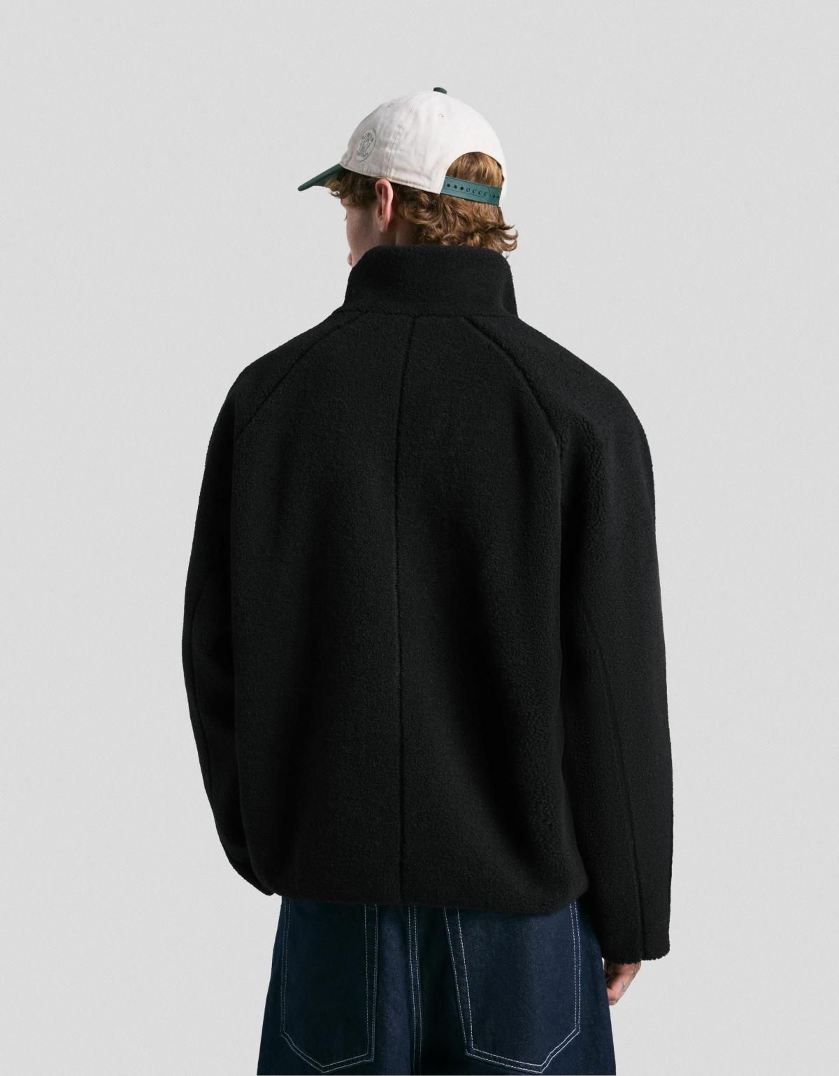 버쉬카 테크니컬 페이크 시어링 블랙 집업 재킷 6807/759 BLACK - 상세 이미지 5