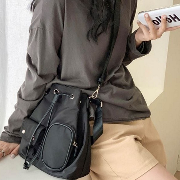 데일리 여성 버킷백 나일론 여성복 복주머니 가방 - 메인 이미지