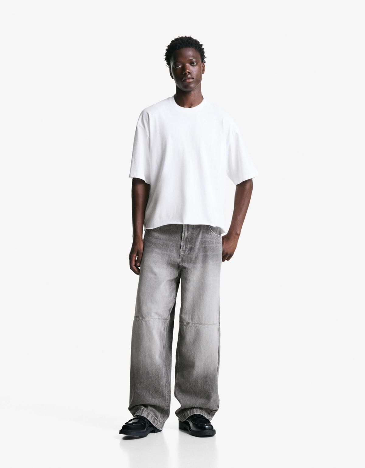 버쉬카 스트리트 와이드핏 배기 데님 팬츠 5353/352 GREY - 상세 이미지 5