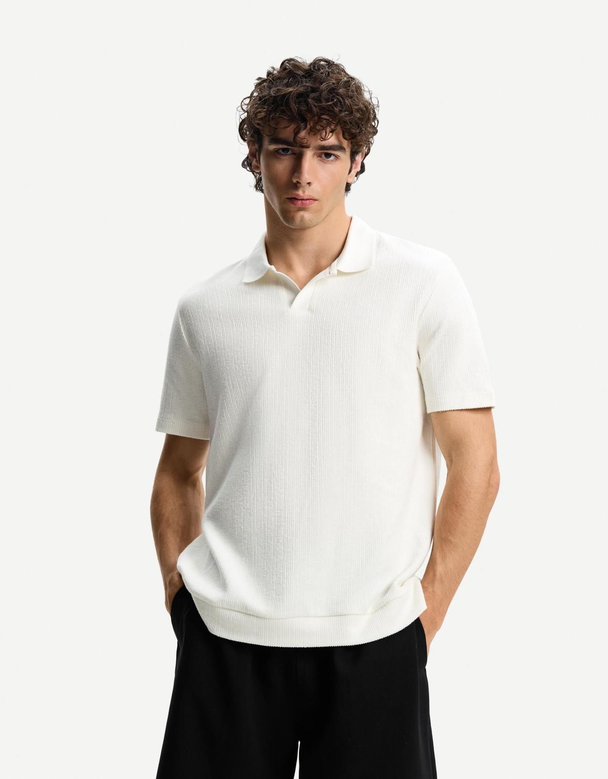 버쉬카 텍스처 폴로셔츠 8562/777 OFF WHITE - 상세 이미지 2