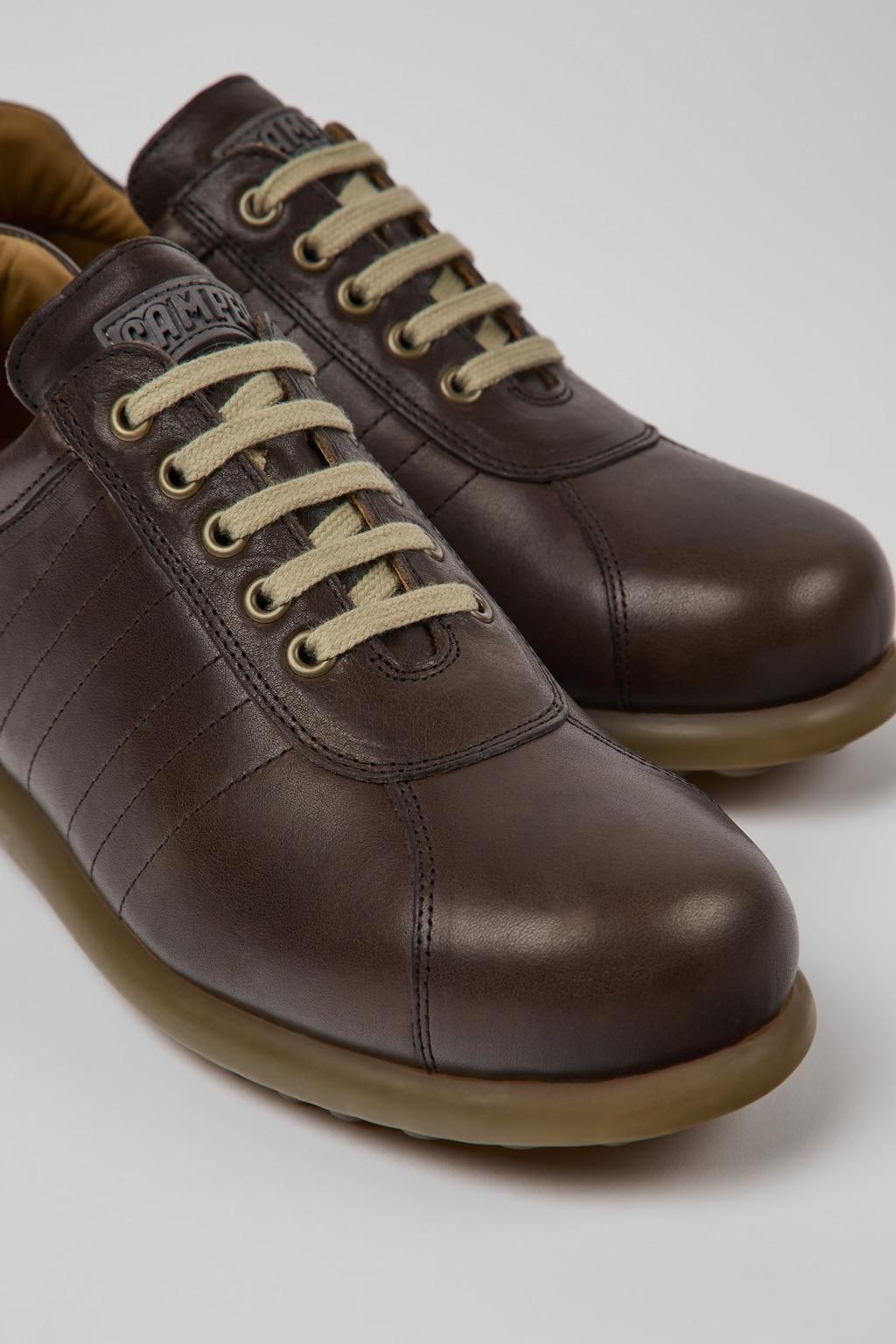 캠퍼 브라운 클래식 레더 남성 스니커즈 Pelotas 16002-282 BROWN - 상세 이미지 2