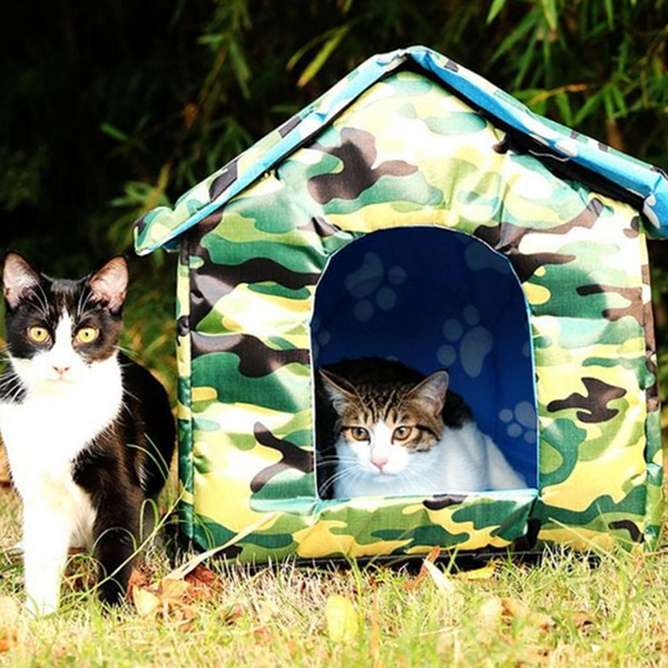 두꺼운 고양이 겨울 집 접이식 길고양이 겨울 집 보금자리