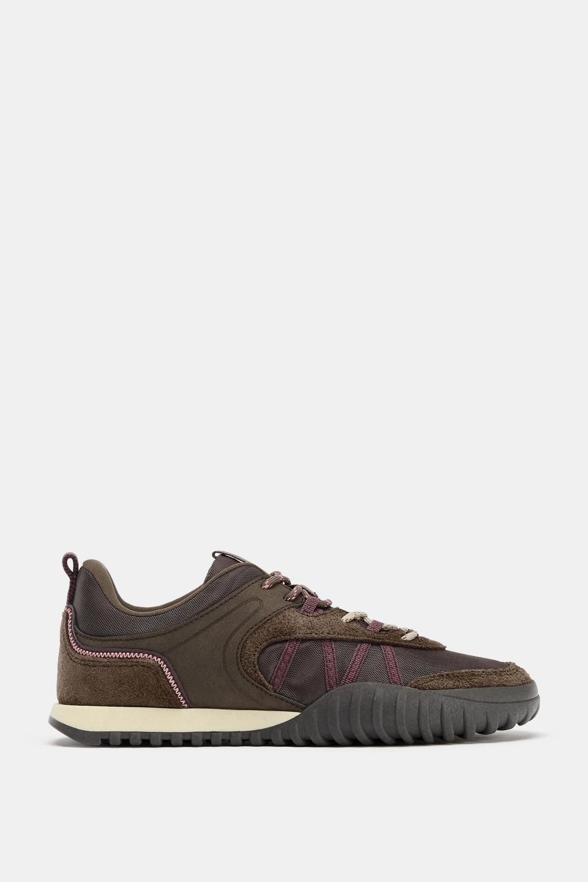 자라 테크니컬 러닝 러버솔 스니커즈 5042/610 BROWN - 상품 이미지