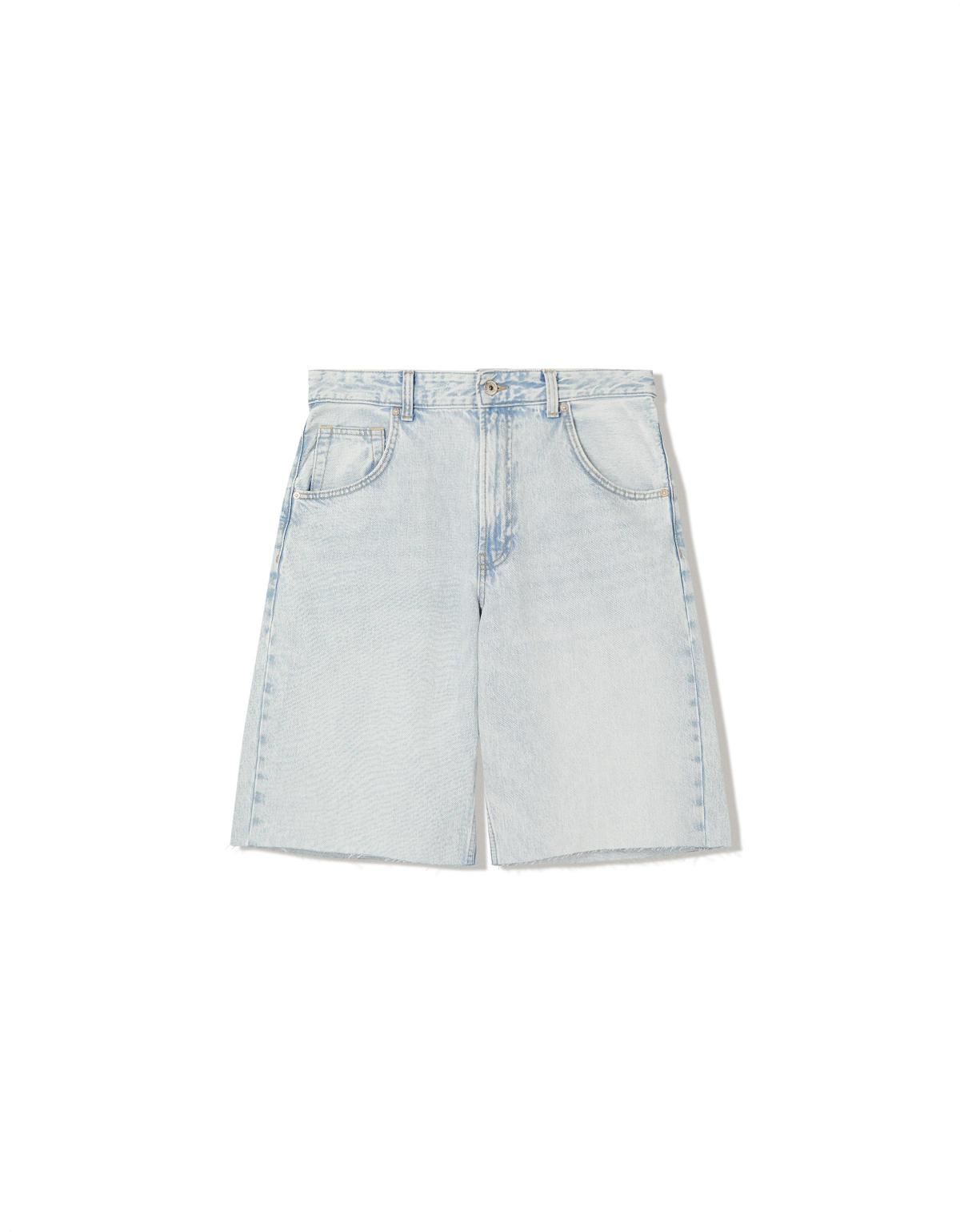 버쉬카 라이트데님 슈퍼배기 버뮤다 반바지 3353/352 LIGHT BLUE - 상품 이미지
