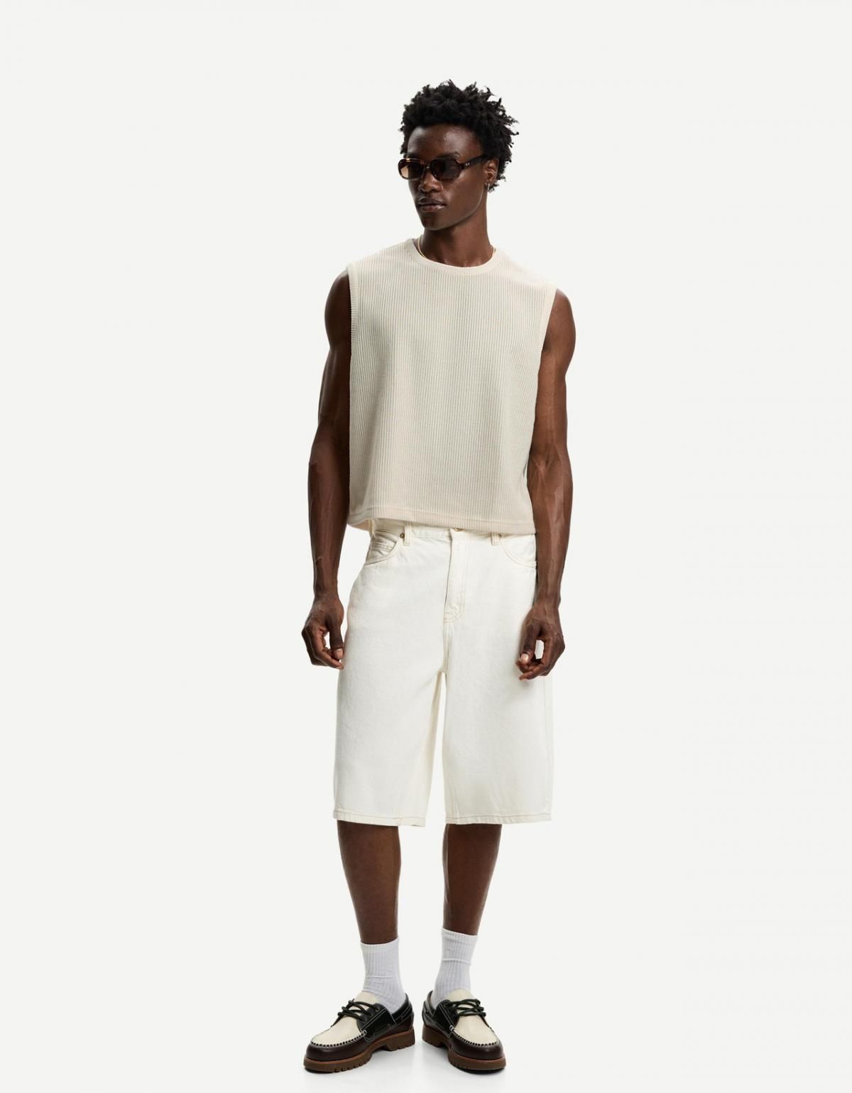 버쉬카 미니멀 베이직 웨이스트코트 니트 베스트 8627/714 OFF WHITE - 상세 이미지 5