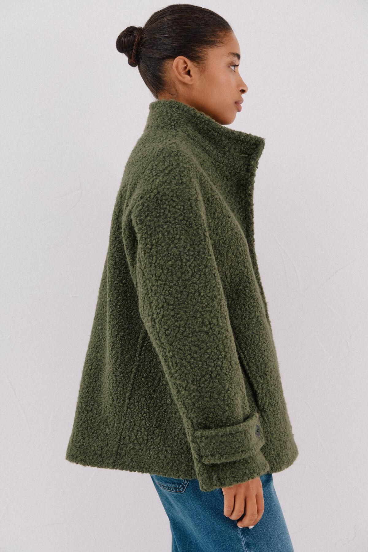 꼬르떼피엘 테크니컬 부클레 하이넥 숏 코트 6502147 VERDE - 상세 이미지 3