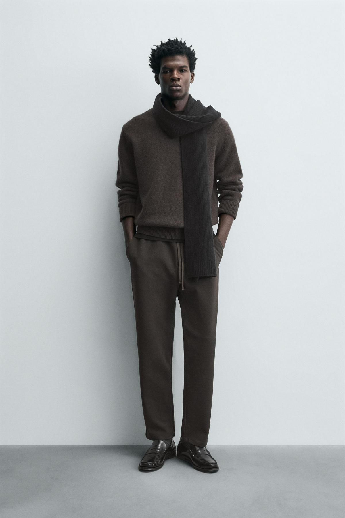 자라 컴포트 조거 웨이스트 팬츠 7484/403 DARK BROWN - 상세 이미지 2