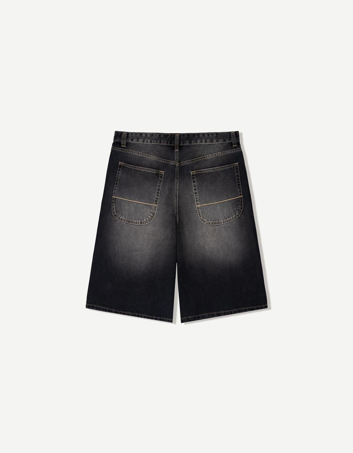 버쉬카 데님 스케이터 버뮤다 팬츠 3333/180 BLACK - 상세 이미지 2