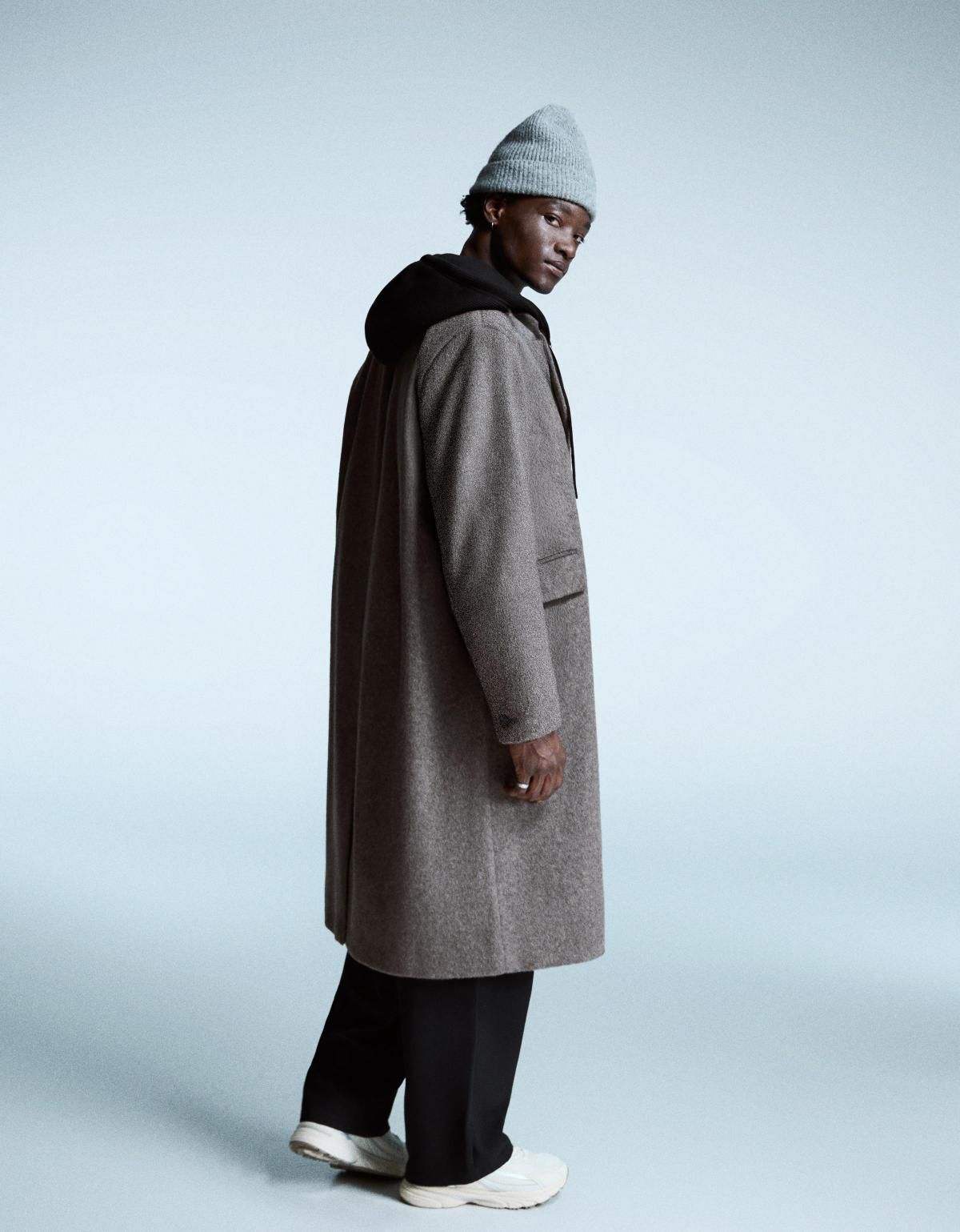버쉬카 클래식 펠트 텍스처 싱글 코트 6957/759 GREY - 상세 이미지 4