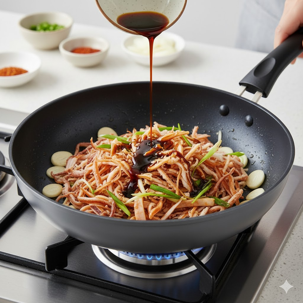 명식품본사 국내가공 홍진미채 대포장 오징어채 백진미채 식당식자재 도매가 500g, 1개 - 상세 이미지 4