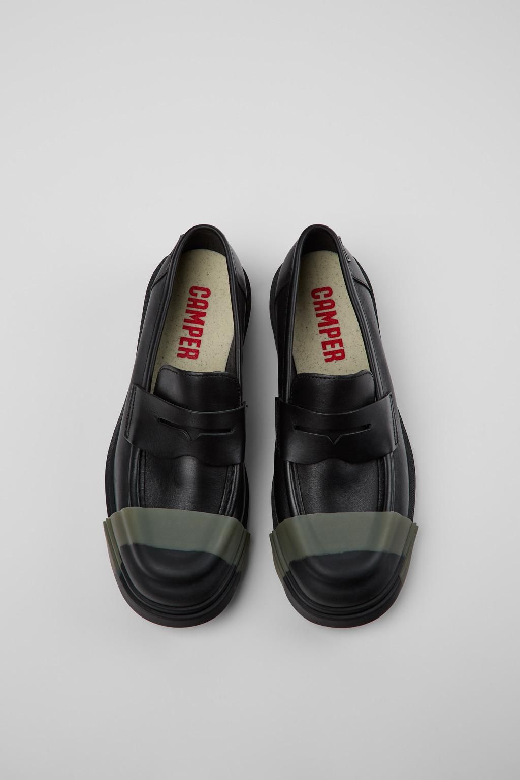 캠퍼 블랙 레더 모카신 Junction K100956-006 BLACK - 상세 이미지 4