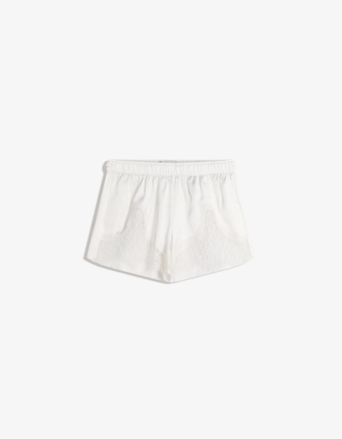 버쉬카 새틴 레이스 트림 버뮤다 반바지 0983/692 CREAM - 상세 이미지 2