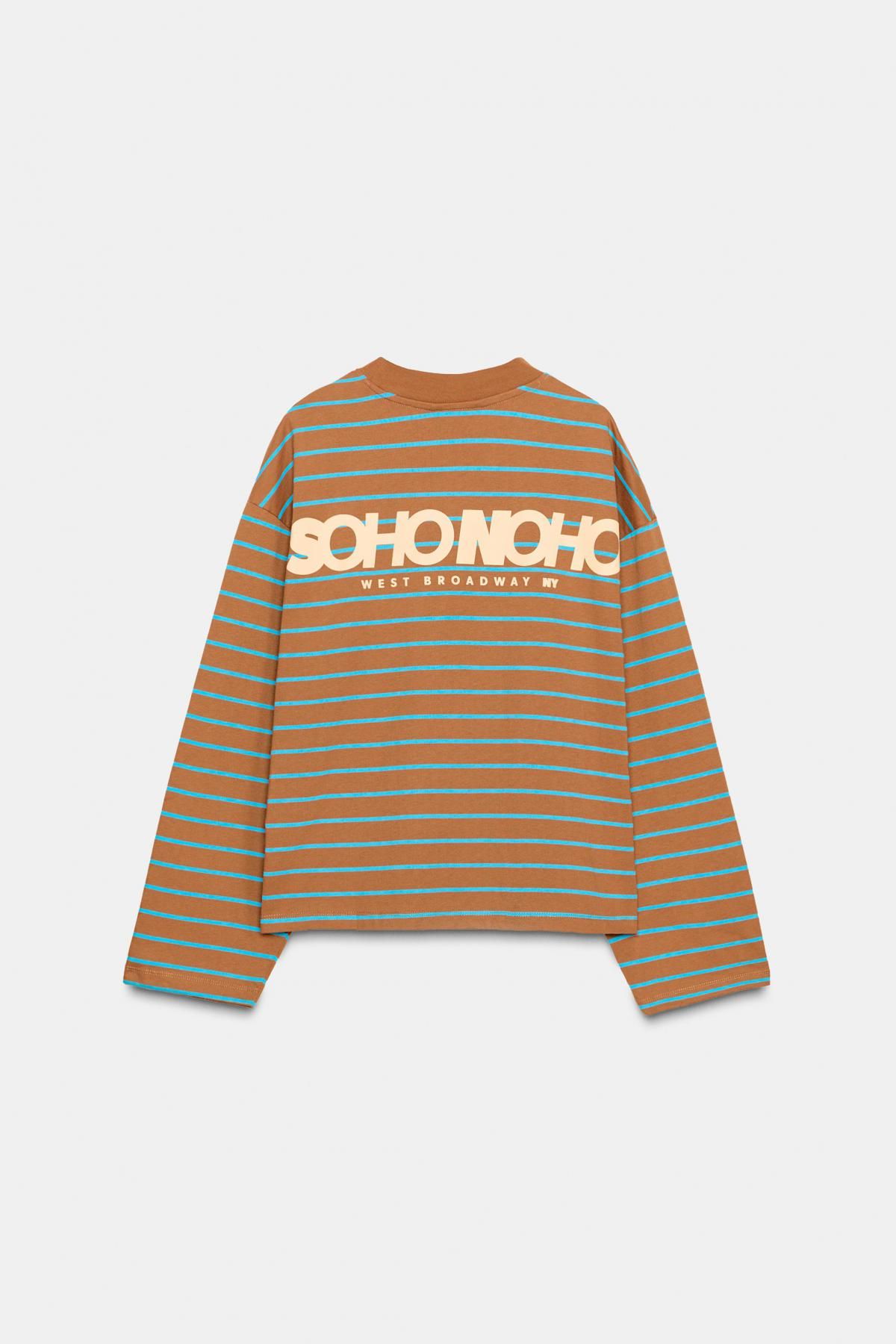 자라 스트라이프 루즈핏 라운드넥 긴팔 티셔츠 4805/808 STRIPED - 상세 이미지 5
