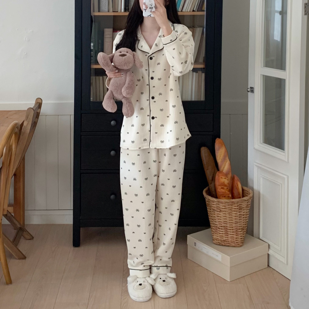 누빔잠옷 겨울파자마 기모잠옷 파자마파티 겨울 수면 크리스마스 홈웨어 세트 이미지 7
