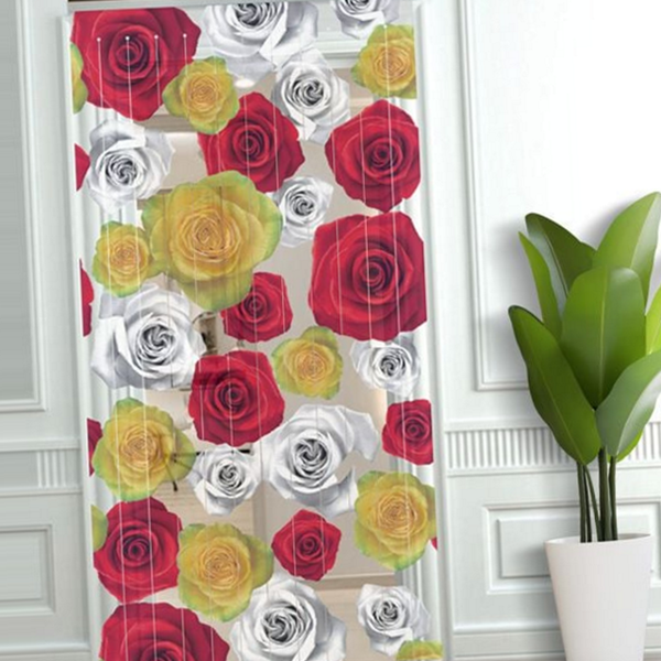 인테리어 플라워 문발 꽃무늬 현관 출입구 문발 매장